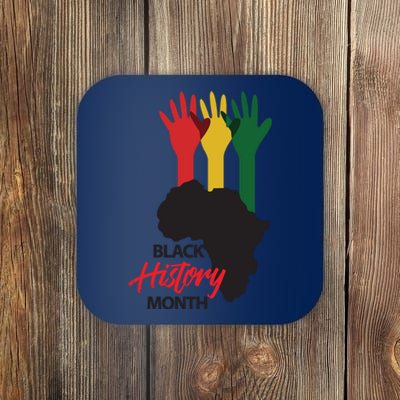 Black History Month Hands Map Coaster