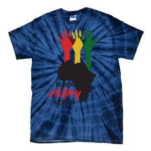 Black History Month Hands Map Tie-Dye T-Shirt