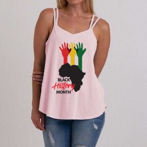 Black History Month Hands Map Women's Strappy Tank