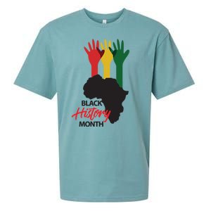 Black History Month Hands Map Sueded Cloud Jersey T-Shirt