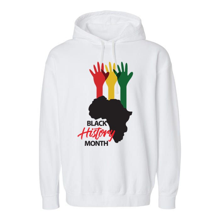 Black History Month Hands Map Garment-Dyed Fleece Hoodie