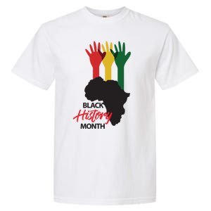 Black History Month Hands Map Garment-Dyed Heavyweight T-Shirt