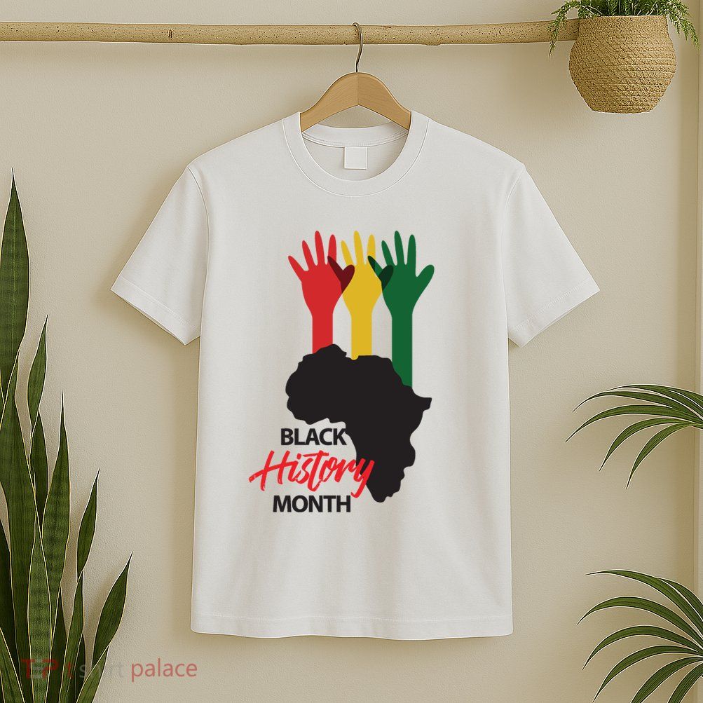Black History Month Hands Map T-Shirt
