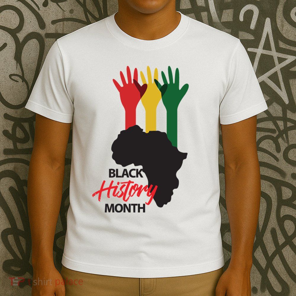Black History Month Hands Map T-Shirt