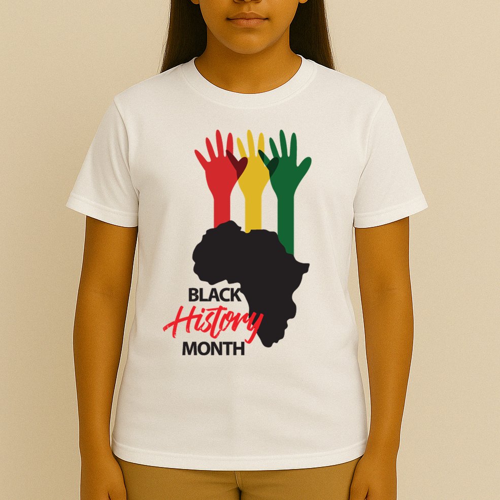 Black History Month Hands Map T-Shirt