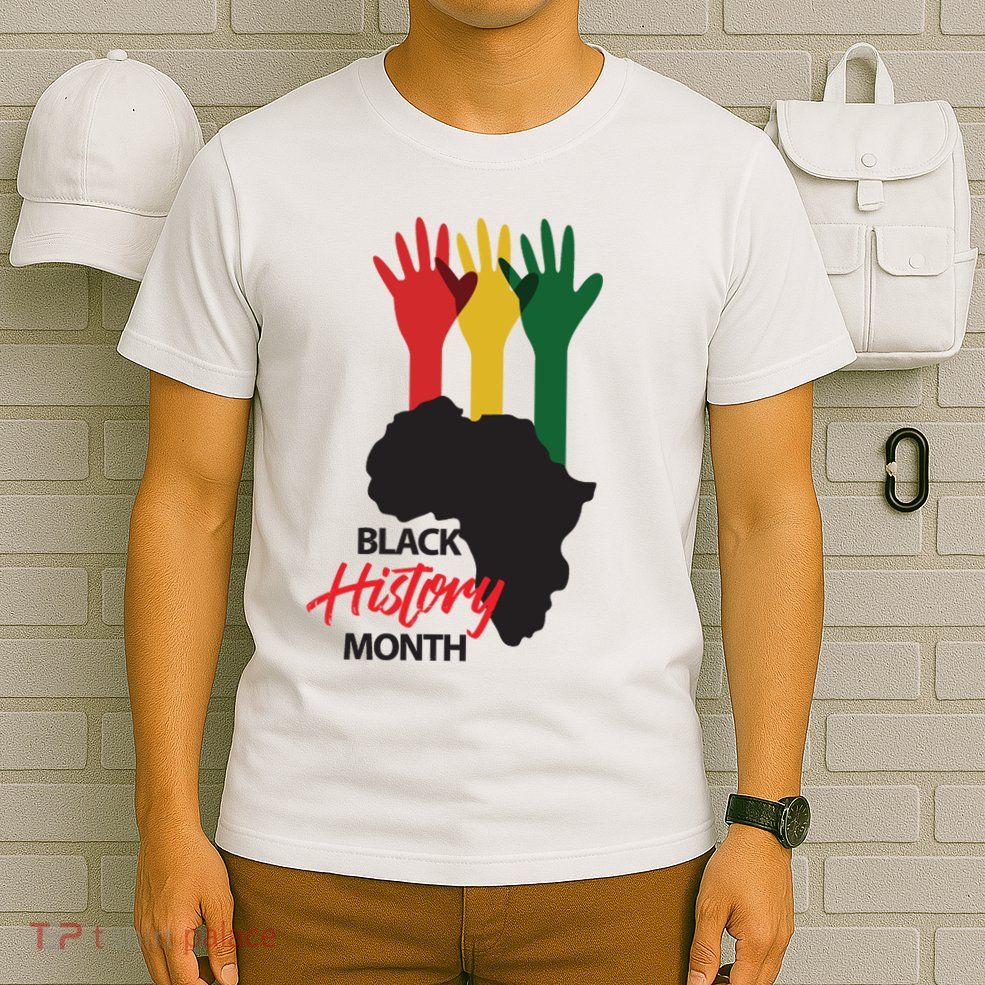 Black History Month Hands Map T-Shirt