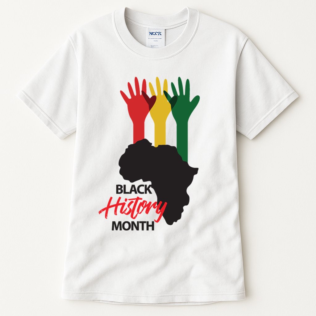 Black History Month Hands Map Tall T-Shirt
