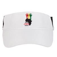 Black History Month Hands Map Adult Drive Performance Visor