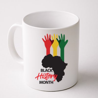 Black History Month Hands Map Coffee Mug