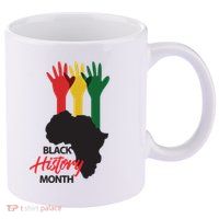 Black History Month Hands Map 11oz C Handle Ceramic Mug