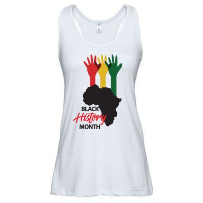 Black History Month Hands Map Ladies Essential Flowy Tank