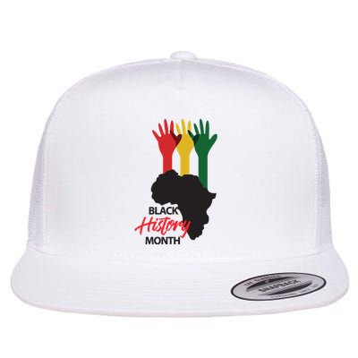 Black History Month Hands Map Flatbill Hat