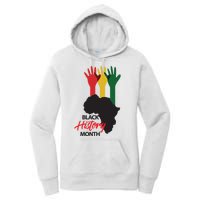 Black History Month Hands Map Women's Pullover Hoodie