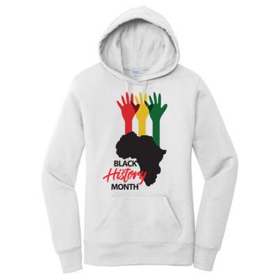 Black History Month Hands Map Women's Pullover Hoodie