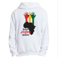 Black History Month Hands Map Urban Pullover Hoodie