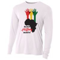 Black History Month Hands Map Cooling Performance Long Sleeve Crew