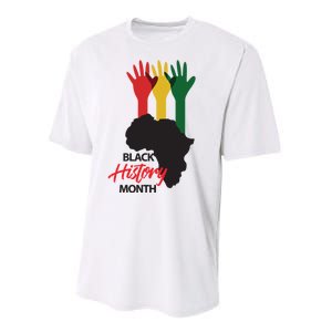 Black History Month Hands Map Performance Sprint T-Shirt