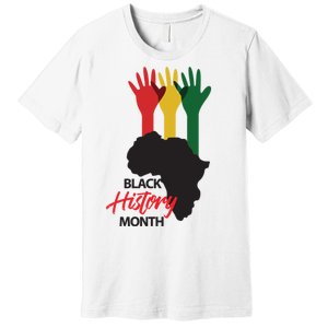 Black History Month Hands Map Premium T-Shirt