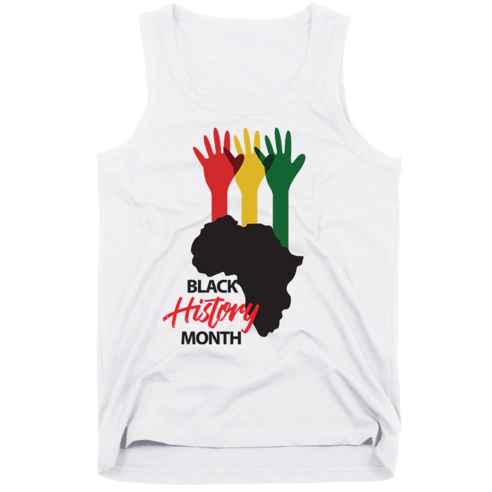 Black History Month Hands Map Tank Top