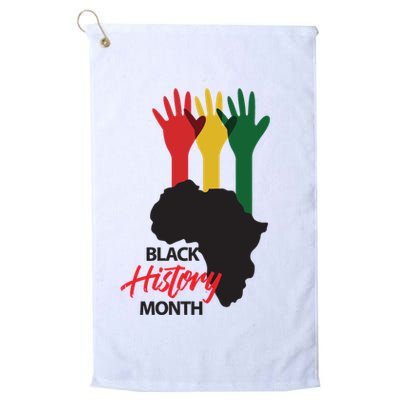 Black History Month Hands Map Golf Towel