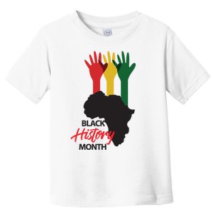 Black History Month Hands Map Toddler T-Shirt