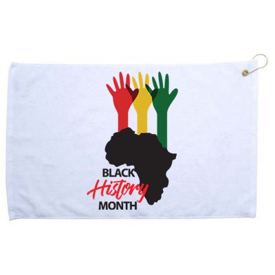 Black History Month Hands Map Grommeted Golf Towel