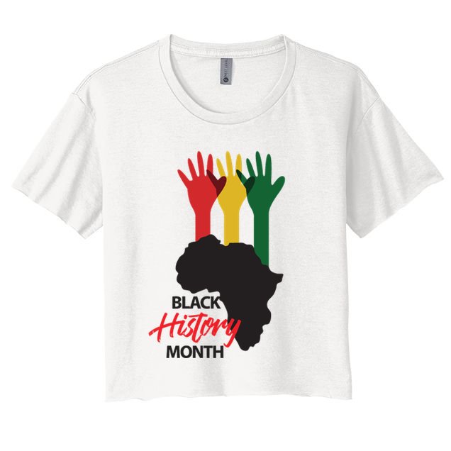 Black History Month Hands Map Crop Top