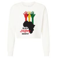 Black History Month Hands Map Cropped Pullover Crew