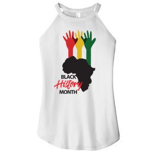 Black History Month Hands Map Women's Perfect Tri Rocker Tank