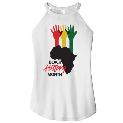 Black History Month Hands Map Women's Perfect Tri Rocker Tank