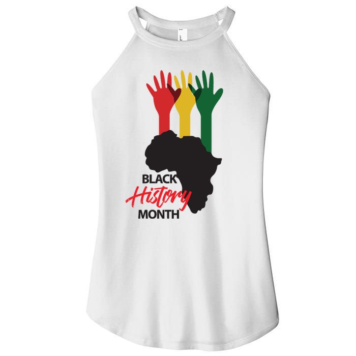 Black History Month Hands Map Women's Perfect Tri Rocker Tank