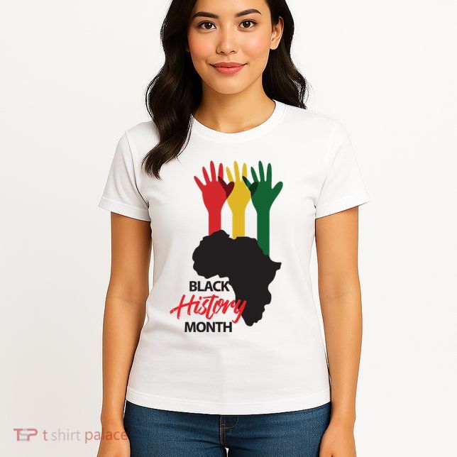 Black History Month Hands Map Women's T-Shirt