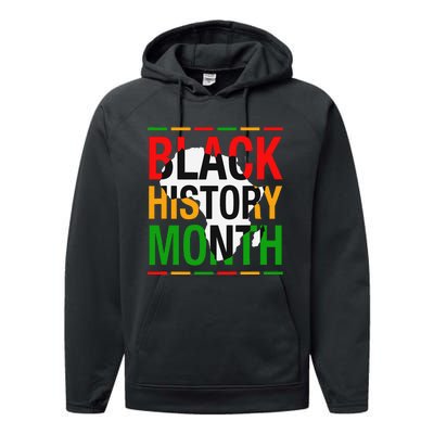 Black History Month African American Melanin Pride Gifts Performance Fleece Hoodie