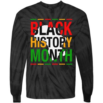 Black History Month African American Melanin Pride Gifts Tie-Dye Long Sleeve Shirt