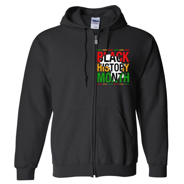 Black History Month African American Melanin Pride Gifts Full Zip Hoodie