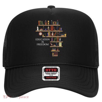 Black History Month Black Leaders African American Pride  High Crown Mesh Back Trucker Hat