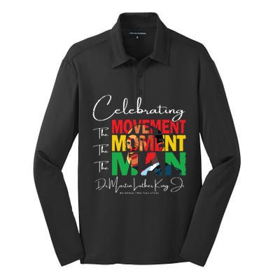 Black History Month Shirts Martin Have Dream Luther King Day Silk Touch Performance Long Sleeve Polo