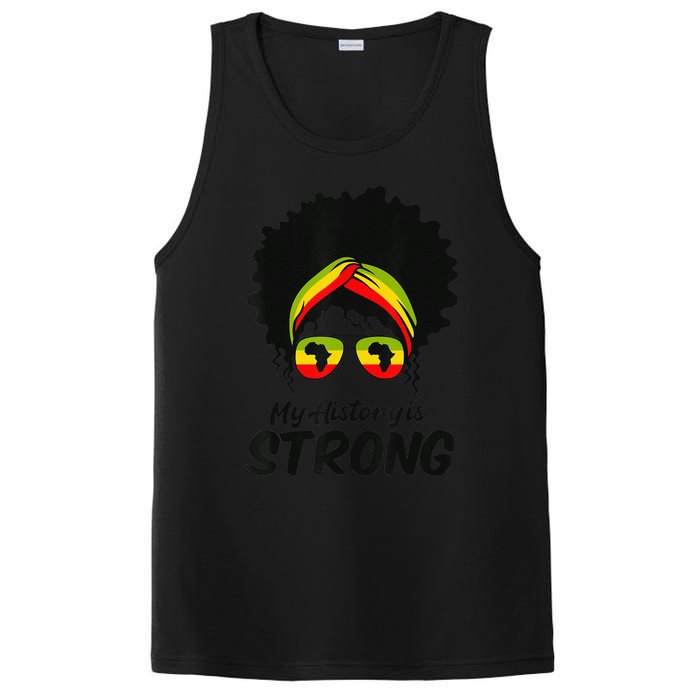 Black History Month My History Is Strong PosiCharge Competitor Tank