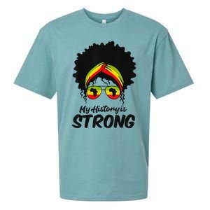 Black History Month My History Is Strong Sueded Cloud Jersey T-Shirt