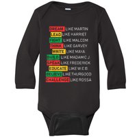 Black History Month African American Country Celebration Baby Long Sleeve Bodysuit