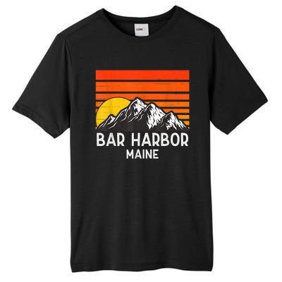 Bar Harbor Maine Usa Retro Vintage Mountain Tall Fusion ChromaSoft Performance T-Shirt