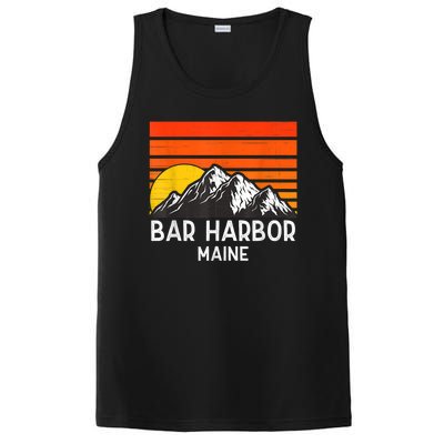 Bar Harbor Maine Usa Retro Vintage Mountain PosiCharge Competitor Tank