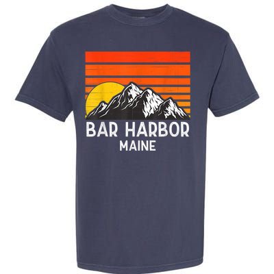 Bar Harbor Maine Usa Retro Vintage Mountain Garment-Dyed Heavyweight T-Shirt