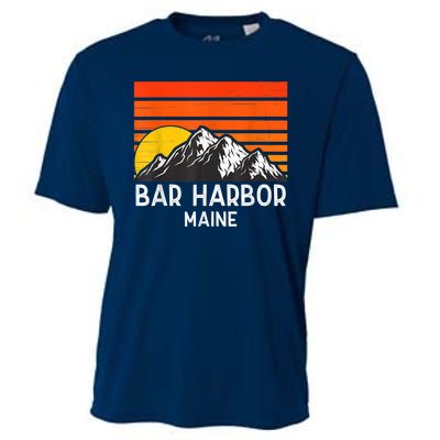 Bar Harbor Maine Usa Retro Vintage Mountain Cooling Performance Crew T-Shirt