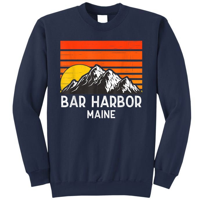 Bar Harbor Maine Usa Retro Vintage Mountain Sweatshirt