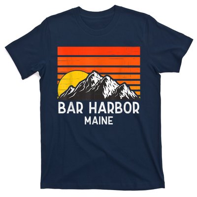 Bar Harbor Maine Usa Retro Vintage Mountain T-Shirt