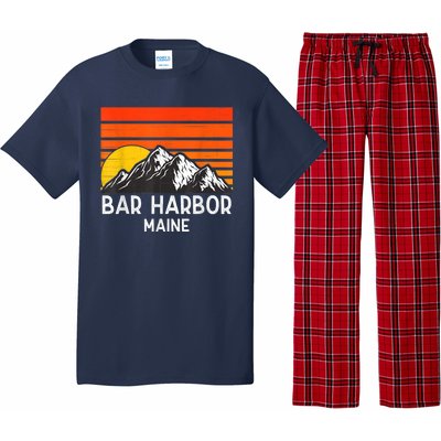 Bar Harbor Maine Usa Retro Vintage Mountain Pajama Set