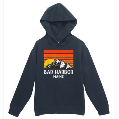 Bar Harbor Maine Usa Retro Vintage Mountain Urban Pullover Hoodie