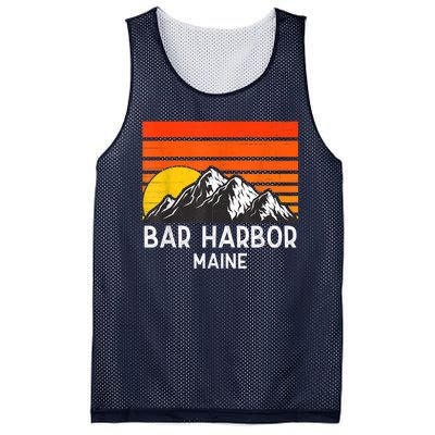 Bar Harbor Maine Usa Retro Vintage Mountain Mesh Reversible Basketball Jersey Tank