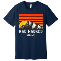 Bar Harbor Maine Usa Retro Vintage Mountain Premium T-Shirt